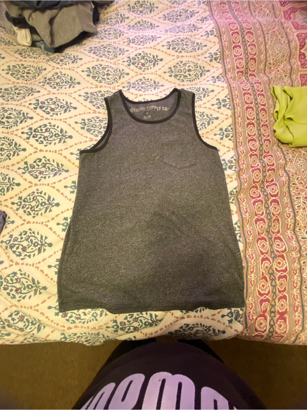 OshKosh B'gosh Dark Gray Tank Top with Black Trim